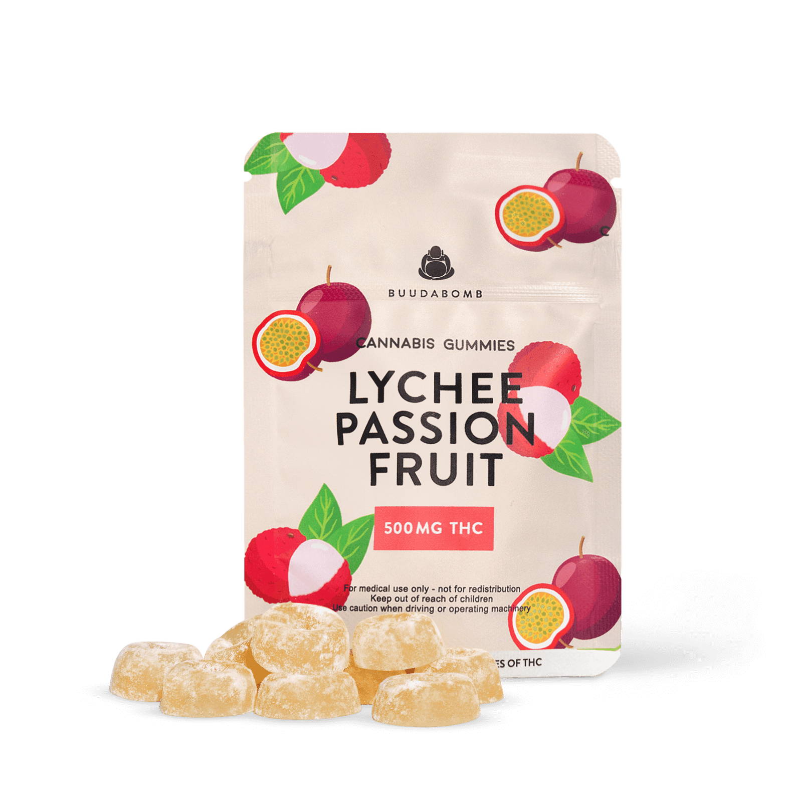 BuudaBomb Lychee Passionfruit 500mg
